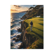 Cliffside Ocean Golf Green Wall Art & Canvas Print