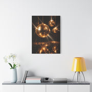 Golden Disco Ball Glamour Wall Art & Canvas Print