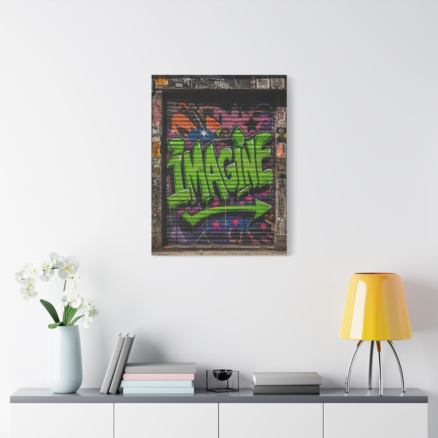 Urban Graffiti Statement Door Street Wall Art & Canvas Print