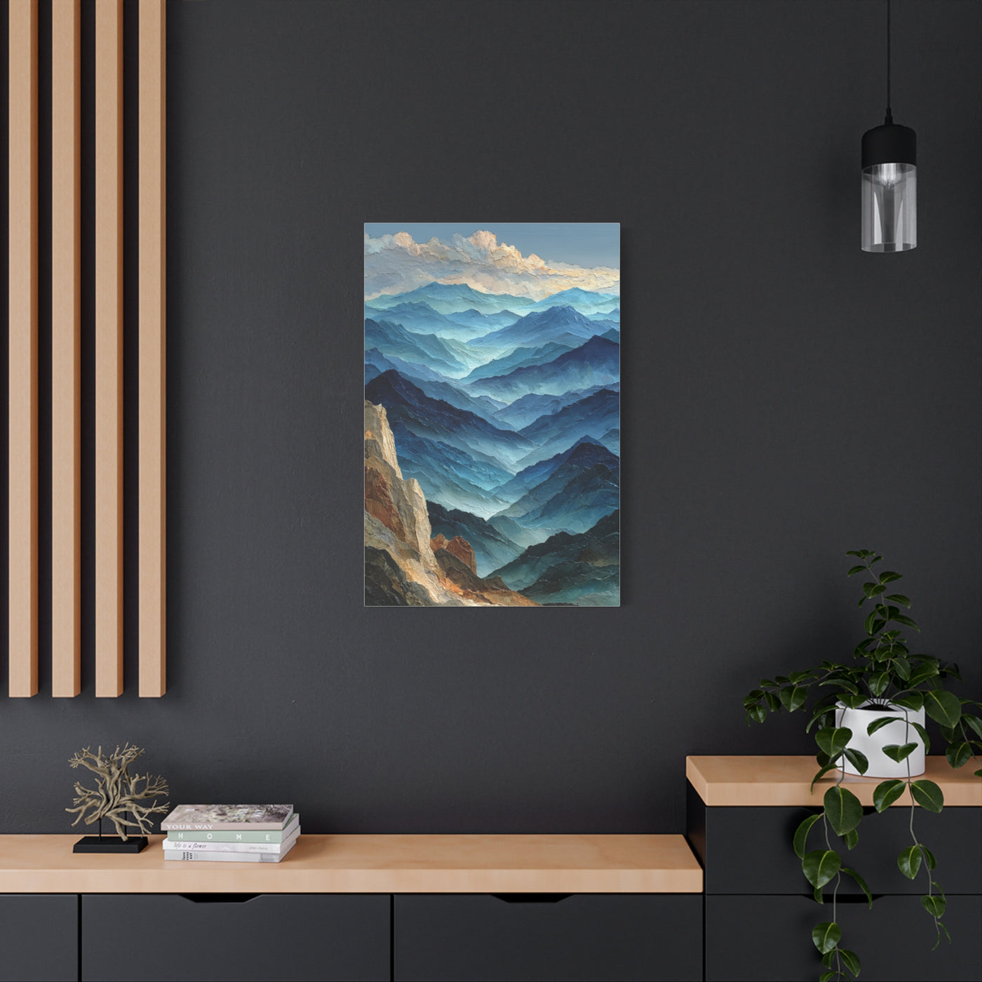 Layered Mountain Horizon Abstraction Wall Art & Canvas Print