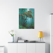 Green Bamboo Grove Mist Path Wall Art & Canvas Print
