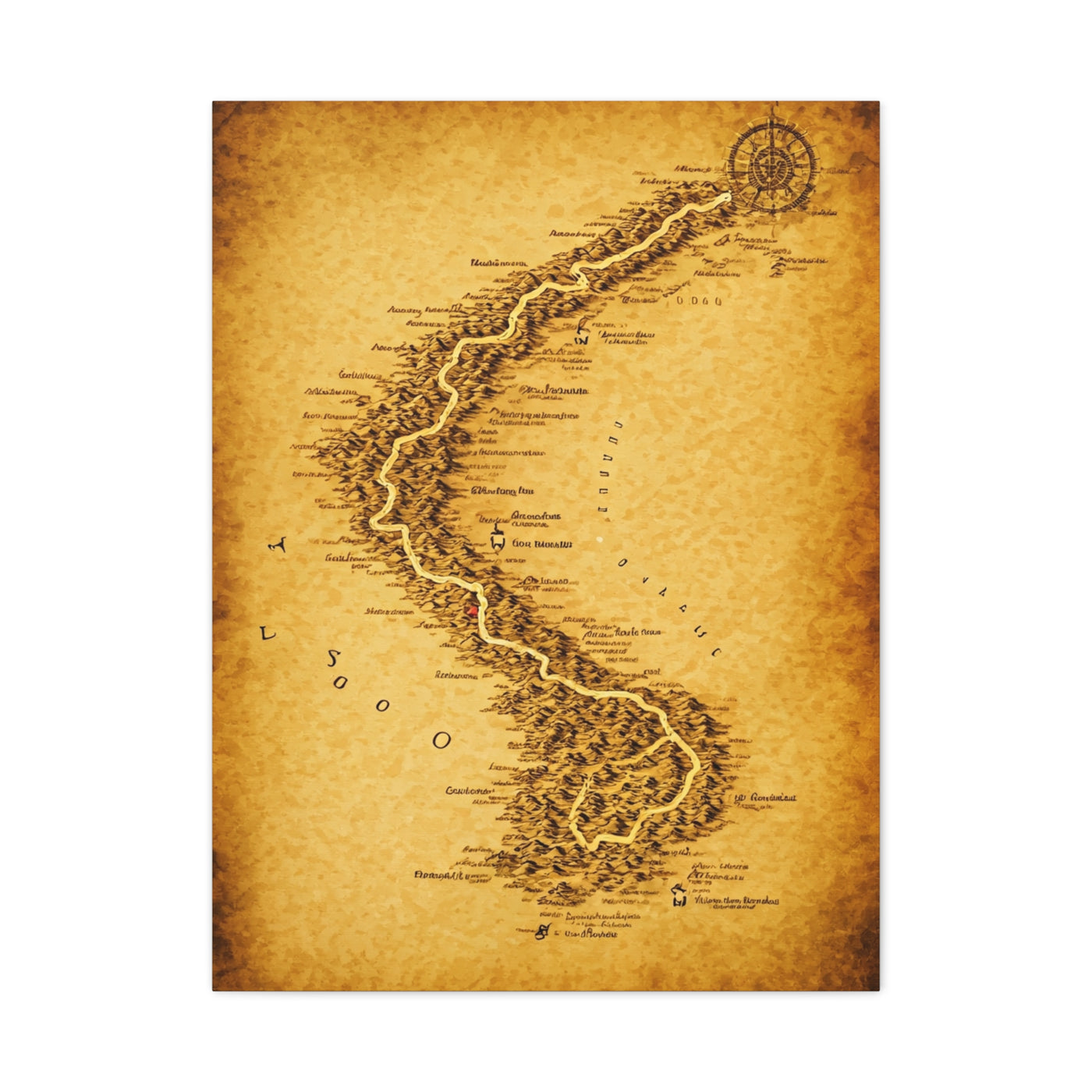 Vintage Serpent River Map Wall Art & Canvas Prints