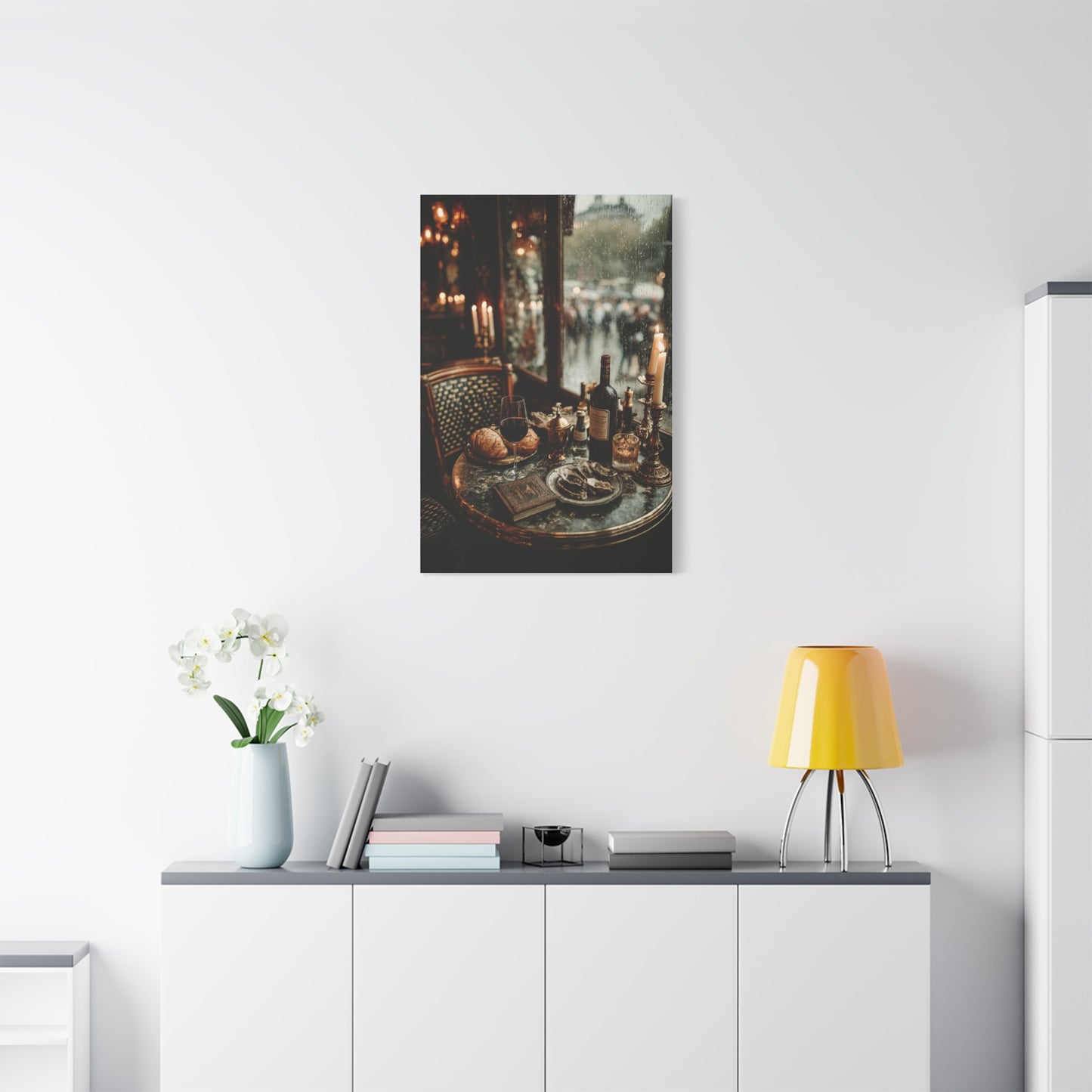 Parisian Bistro Window Table Wall Art & Canvas Print