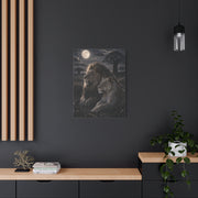 Lion and Lioness Under Moonlight Unity Wall Art & Canvas Print