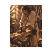 Jesus the Carpenter Workshop Scene Wall Art & Canvas Print