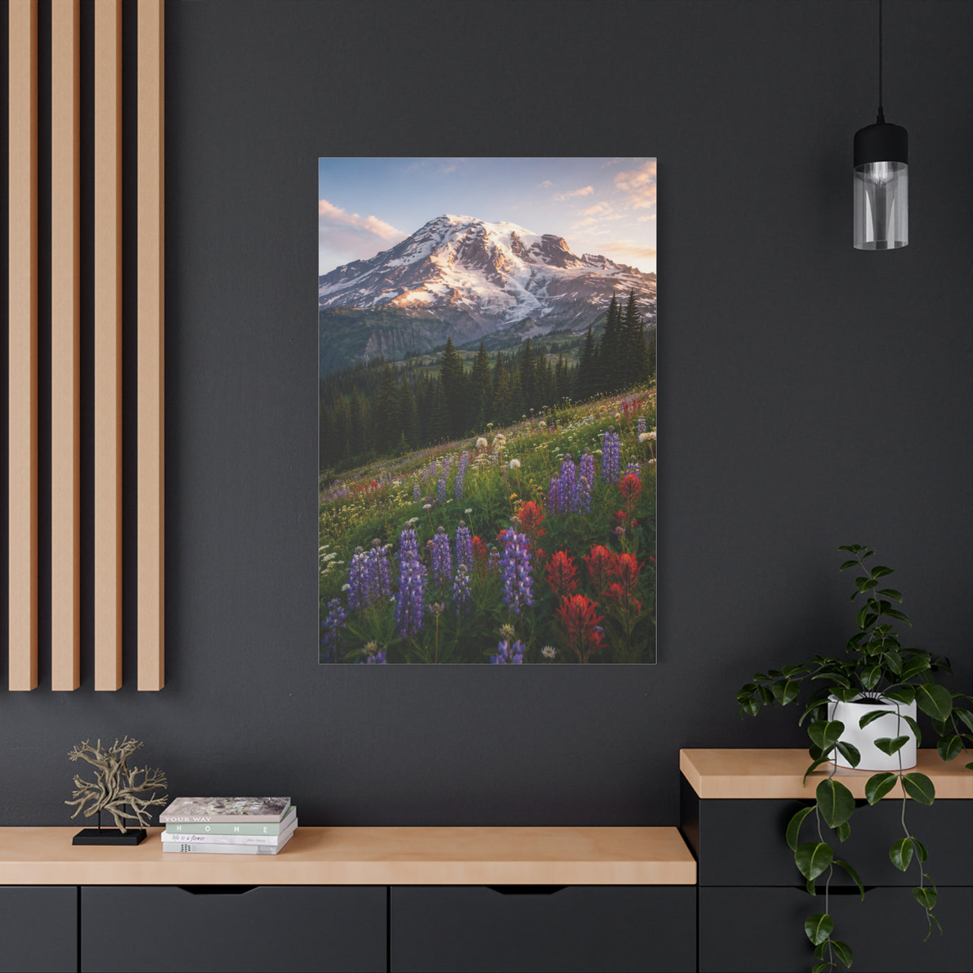 Mount Rainier Wildflower Meadow Wall Art & Canvas Print