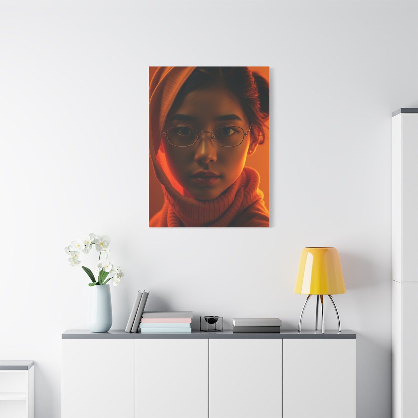 Saffron Symphony Canvas Wall Art & Canvas Print