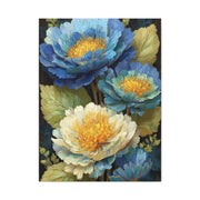 Blue Peony Bloom Elegance Wall Art & Canvas Print