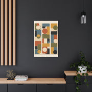 Mid-Century Modern Geometric Triptych Wall Art & Canvas Print