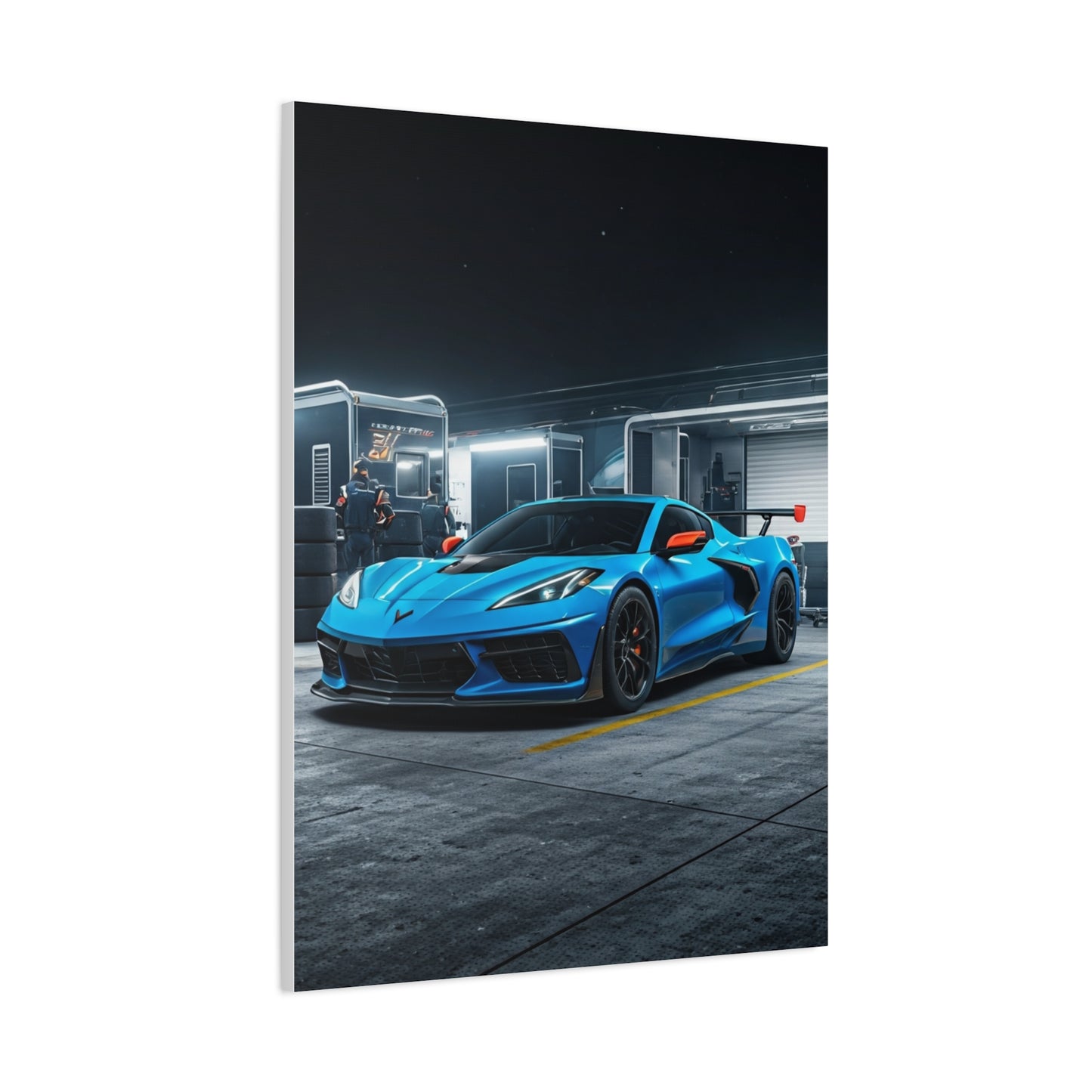 Chevrolet Corvette C8 Z06 Paddock Night Scene Wall Art & Canvas Prints