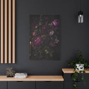 Dark Floral Still Life Candlelight Wall Art & Canvas Print