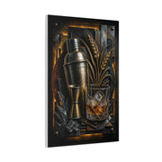 Industrial Cocktail Metal Relief Wall Art & Canvas Print