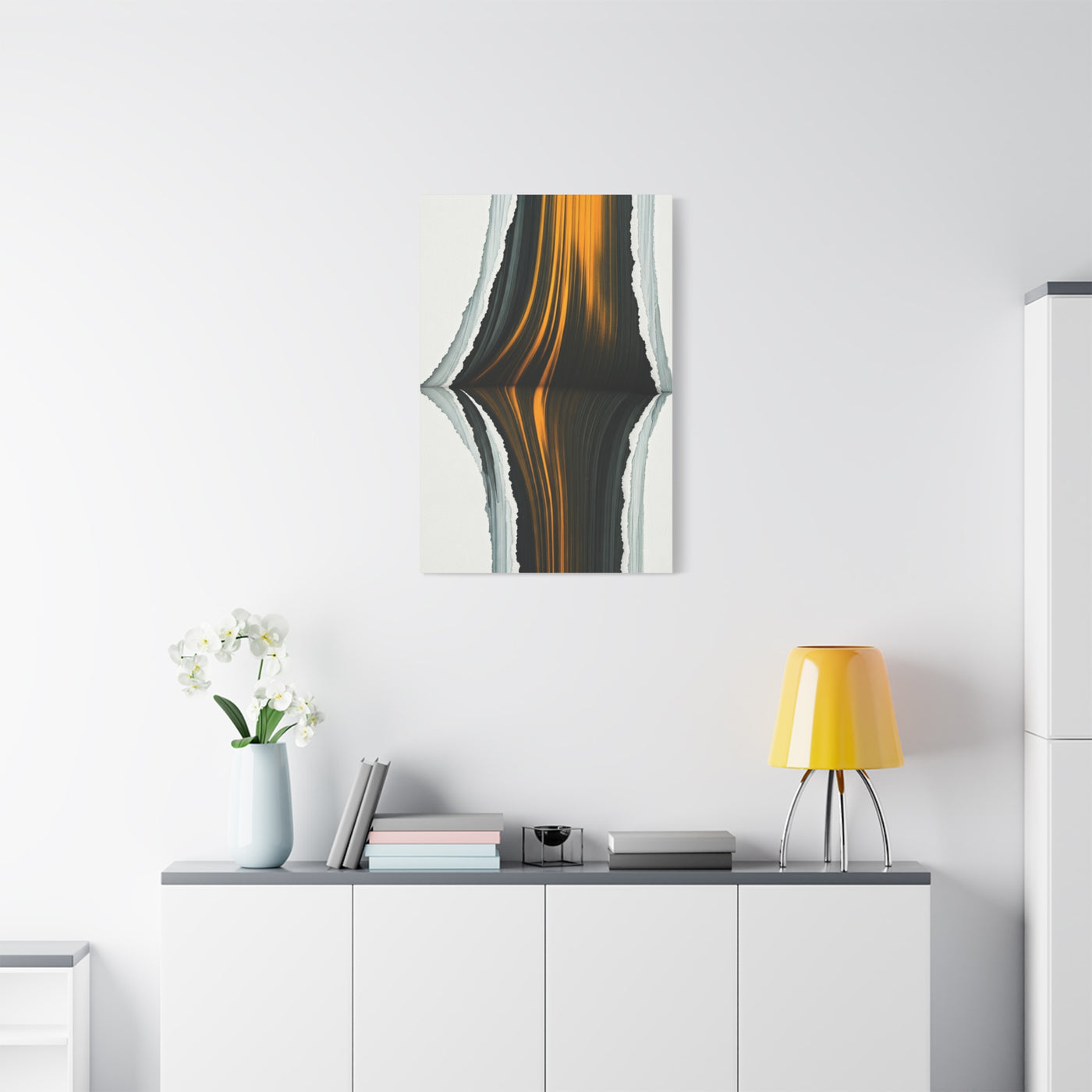 Vertical Gold Reflection Abstract Wall Art & Canvas Prints