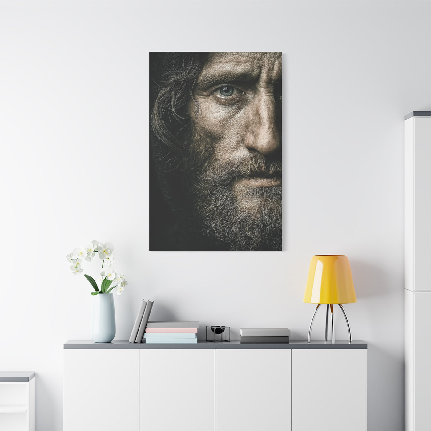Christ Close-Up Emotional Portrait Wall Art & Canvas Print