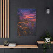 Mississippi River Twilight Cityscape Wall Art & Canvas Print