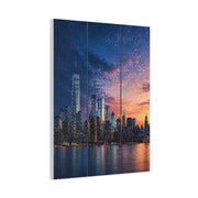 Blue Hour Skyline Triptych Wall Art & Canvas Print