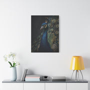 Dark Luxury Peacock Portrait Wall Art & Canvas Print