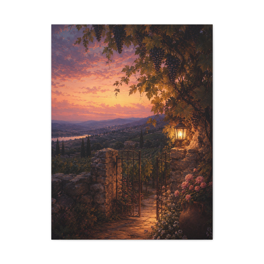 Song of Solomon Vineyard Dusk Scripture Wall Art & Canvas Print