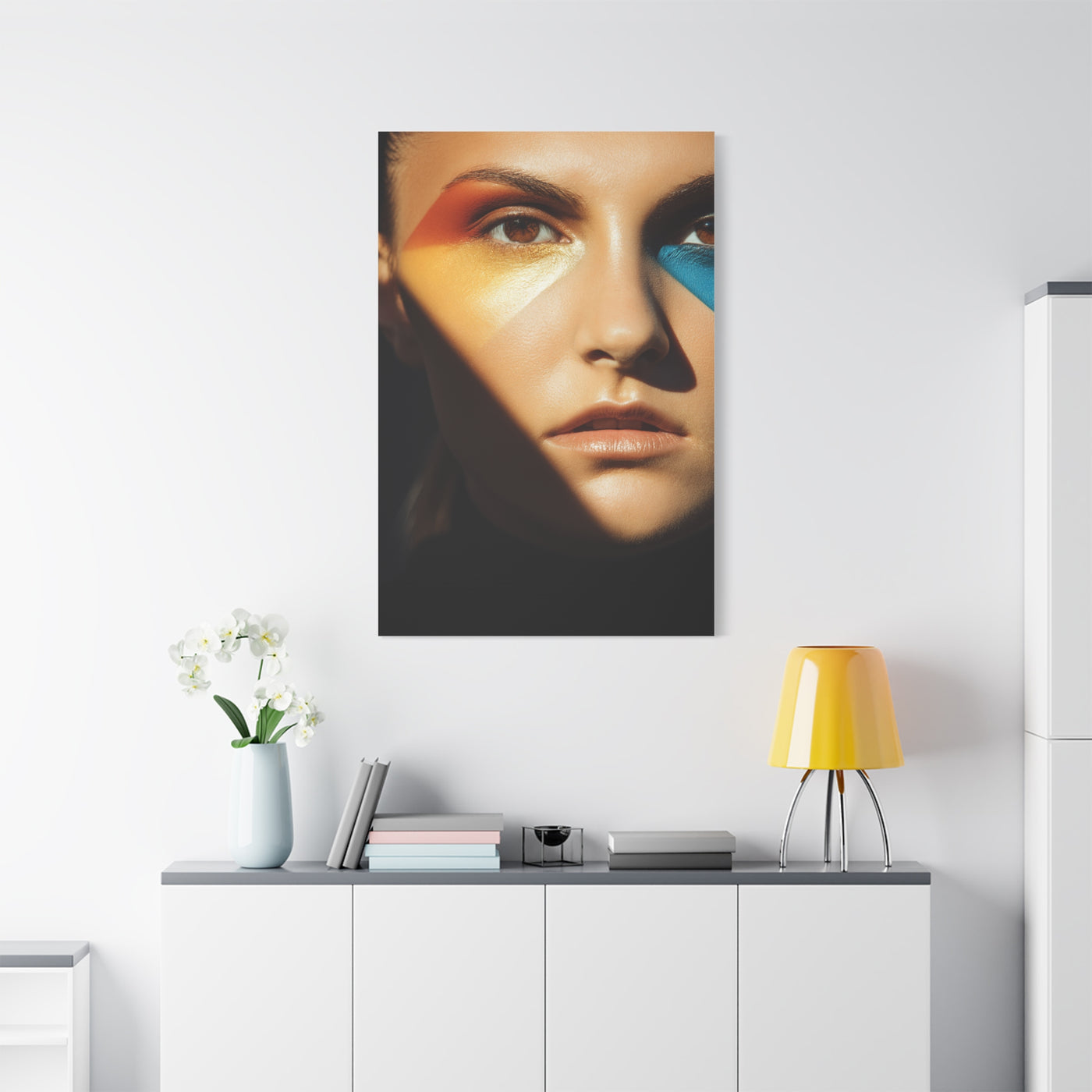 Modern Color Geometry Portrait Wall Art & Canvas Print