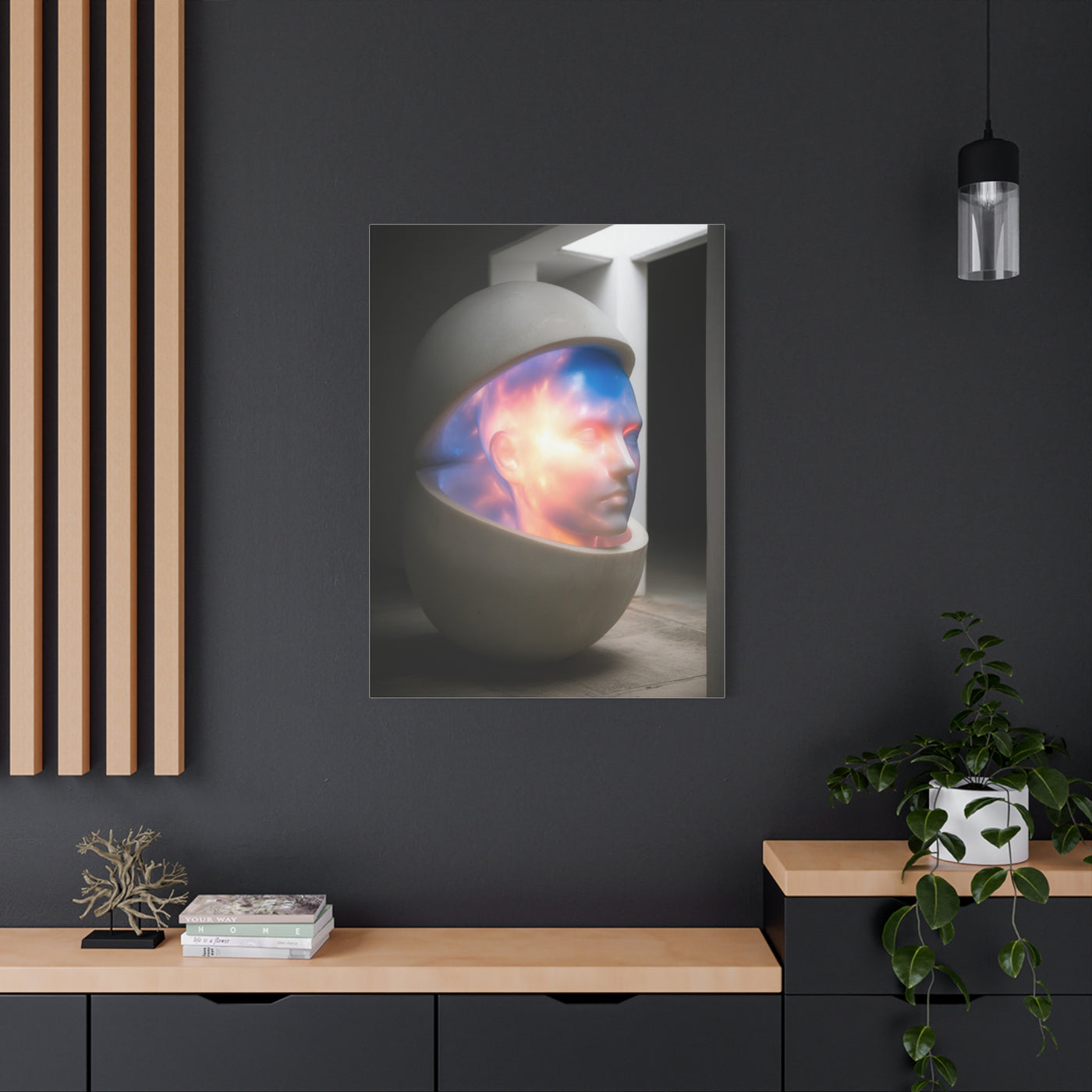 Surreal Cosmic Mind Sculpture Wall Art & Canvas Print