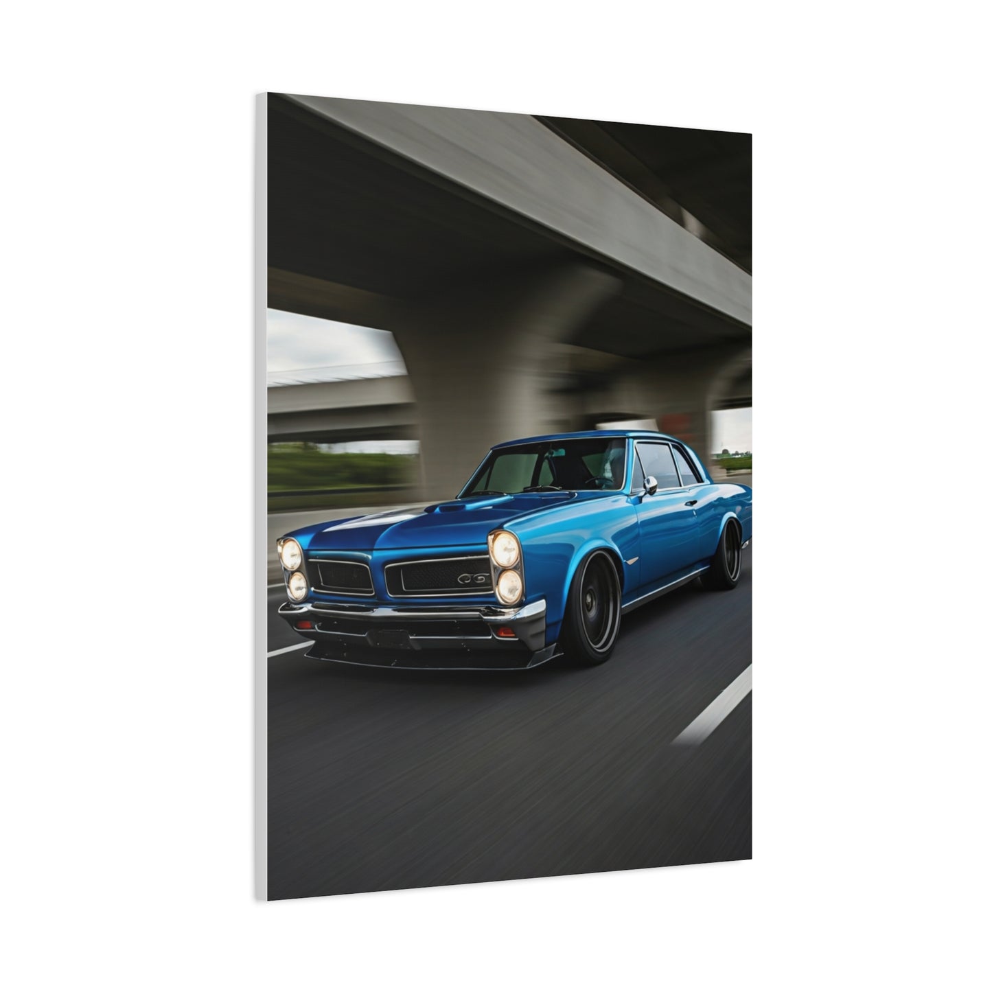 1965 Pontiac GTO Elevated Bypass Pursuit Wall Art & Canvas Prints