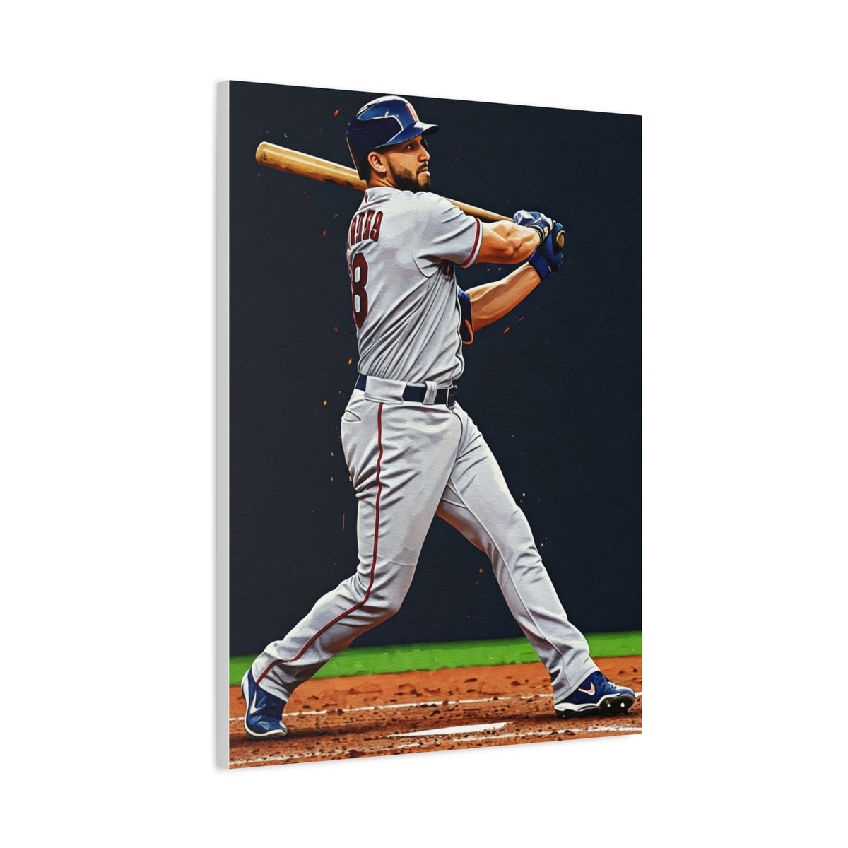 Classic Baseball Batting Stance Wall Art & Canvas Prints
