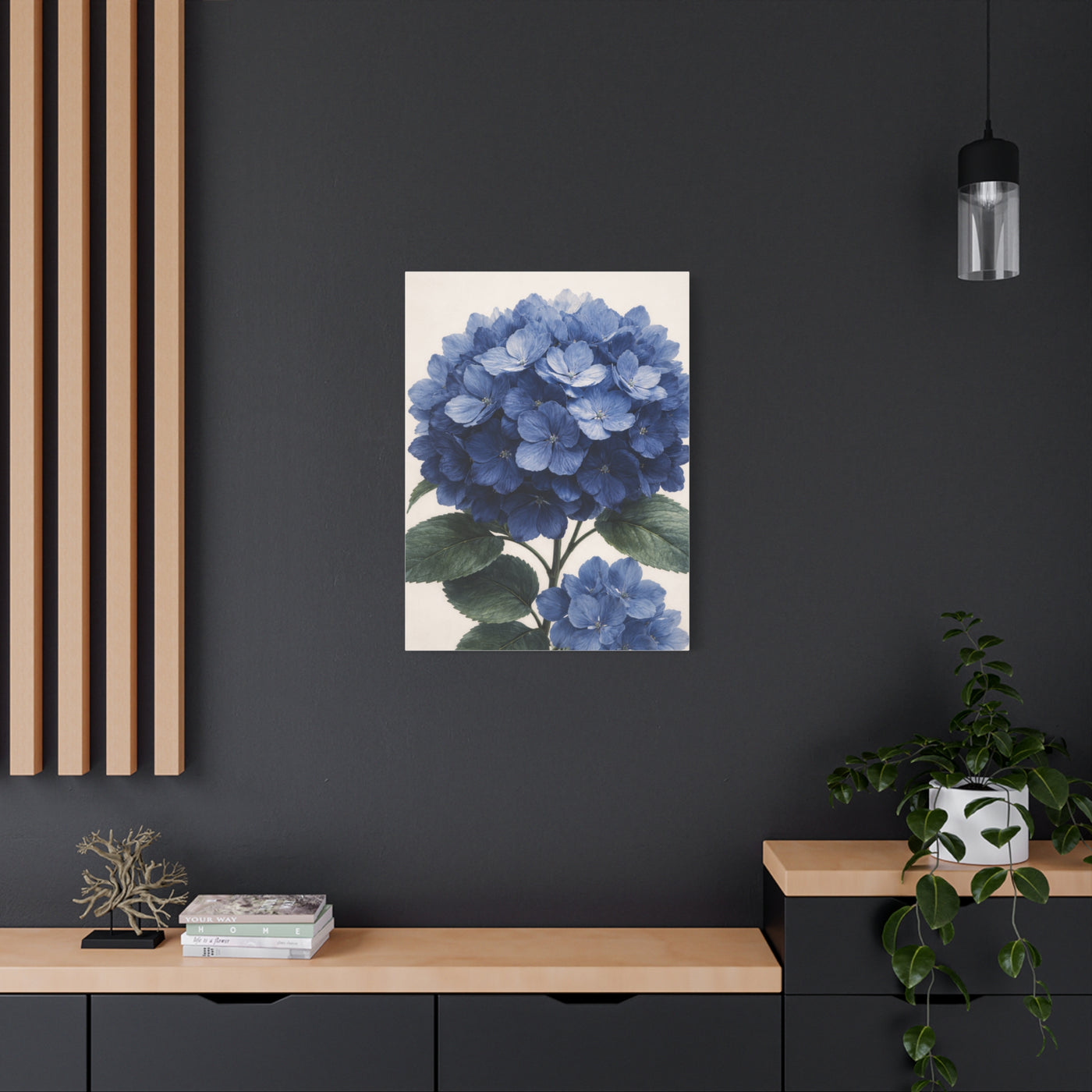 Indigo Hydrangea Bloom Wall Art & Canvas Print