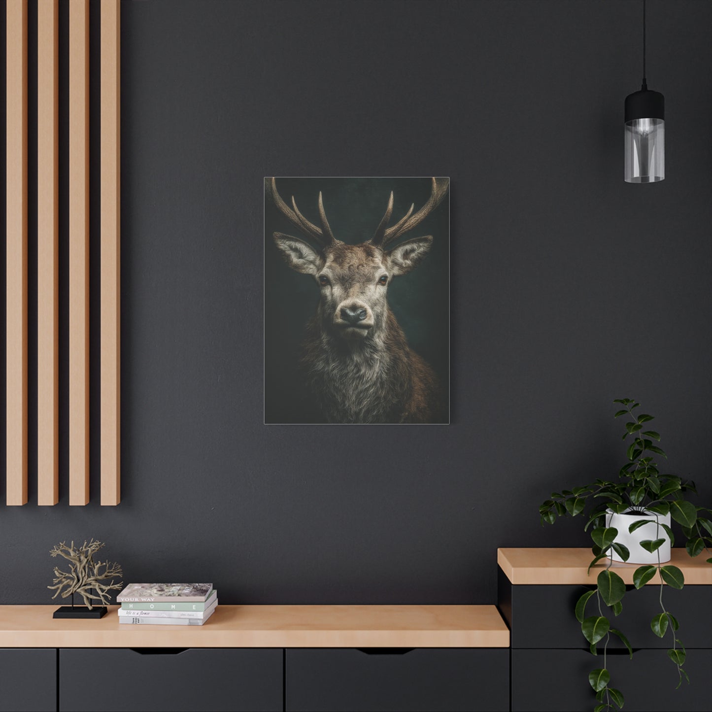 Majestic Crowned Red Stag Portrait Wall Art & Canvas Print