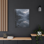 Misty Mountain Lake Reflection Wall Art & Canvas Print