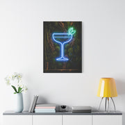 Moss Neon Cocktail Sculpture Wall Art & Canvas Print