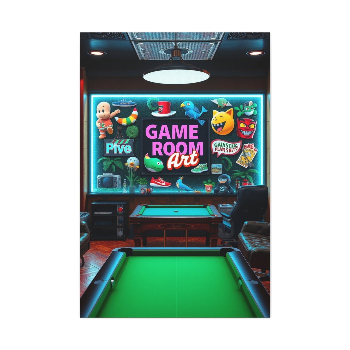 Supreme Game Room Art Beautiful Collection Wall Art & Canvas Print