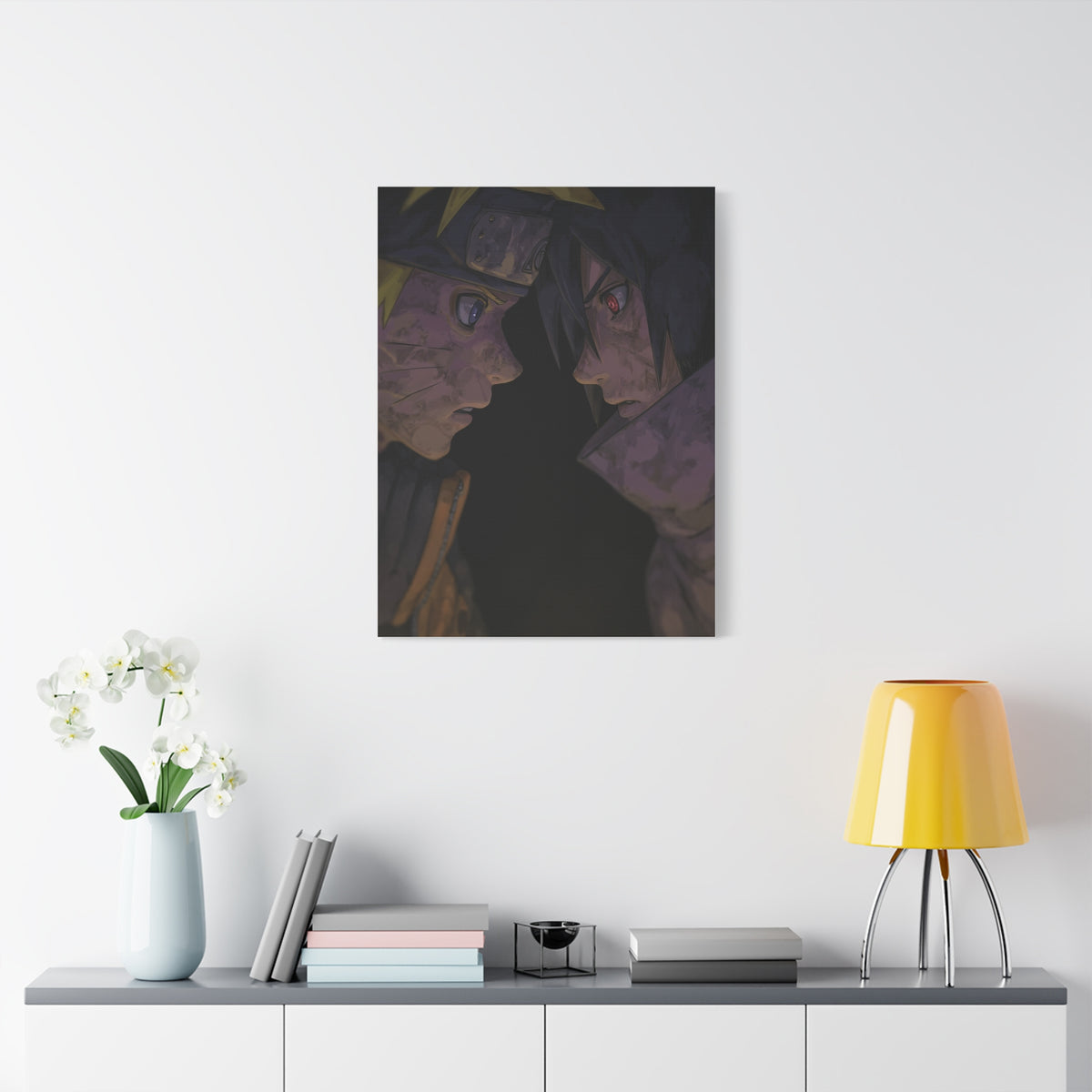 Naruto Uzumaki vs Sasuke Uchiha Final Stare Down Wall Art & Canvas Print