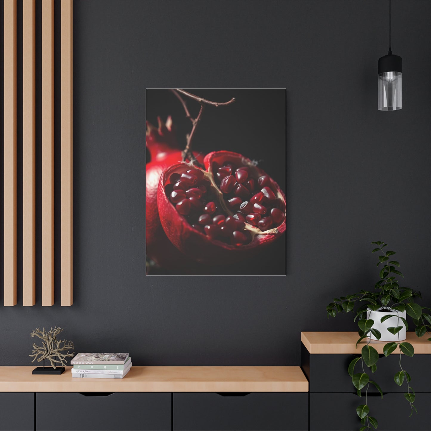Supreme Pomegranate Noir Wall Art Beautiful Collection Wall Art & Canvas Print