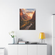 Zion Canyon Sunset Vista Southwest Wall Art & Canvas Print
