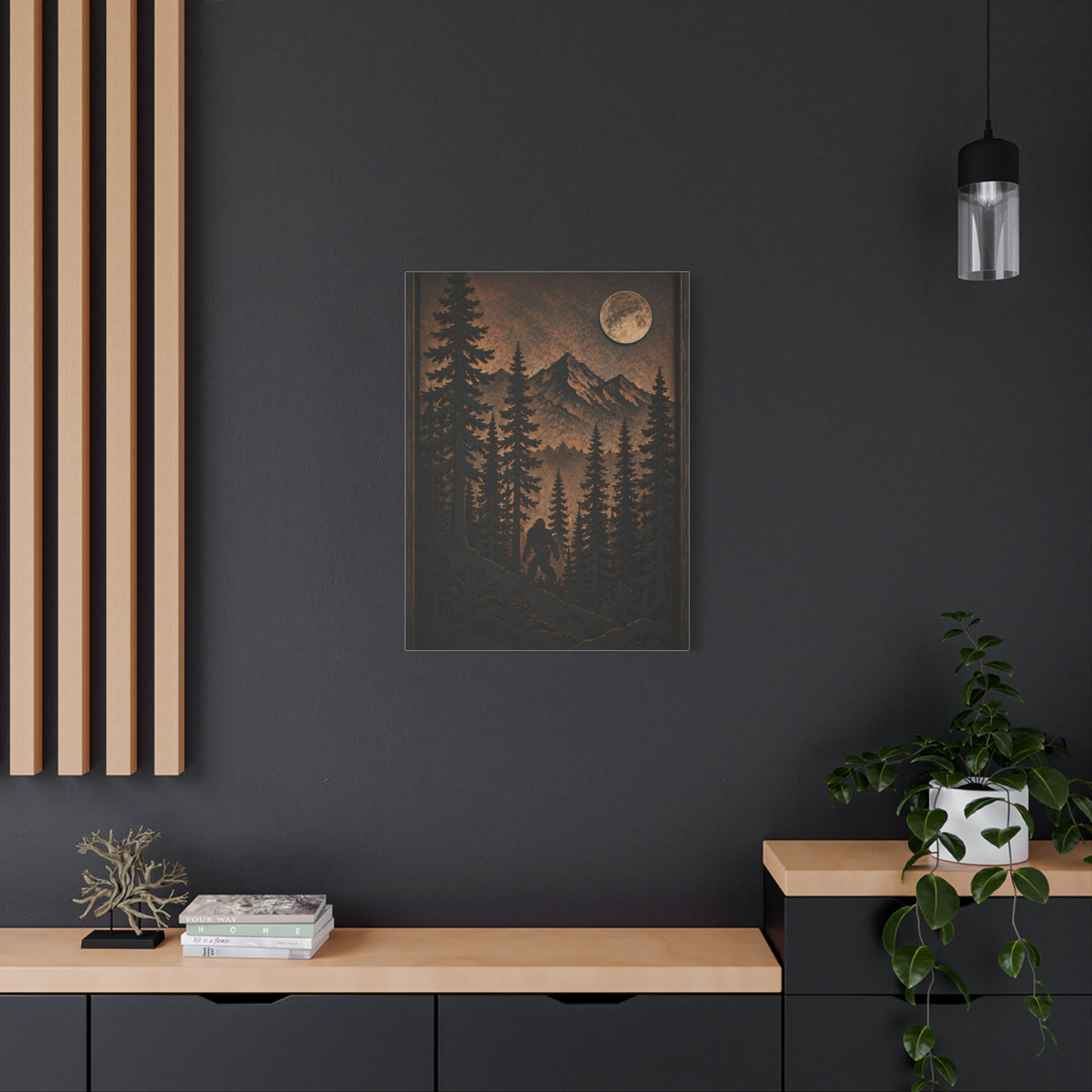Pacific Northwest Bigfoot Forest Wall Art & Canvas Print