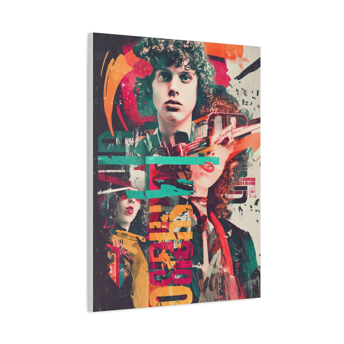 Retro Pop Collage Portrait Wall Art & Canvas Print