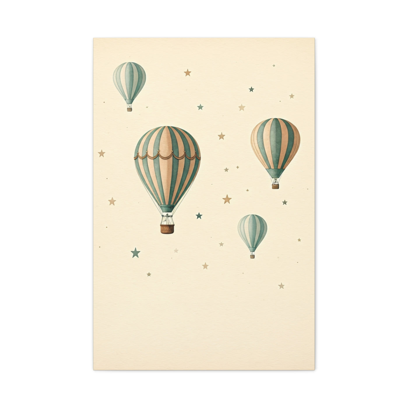 Dreamy Hot Air Balloon Nursery Wall Art & Canvas Print