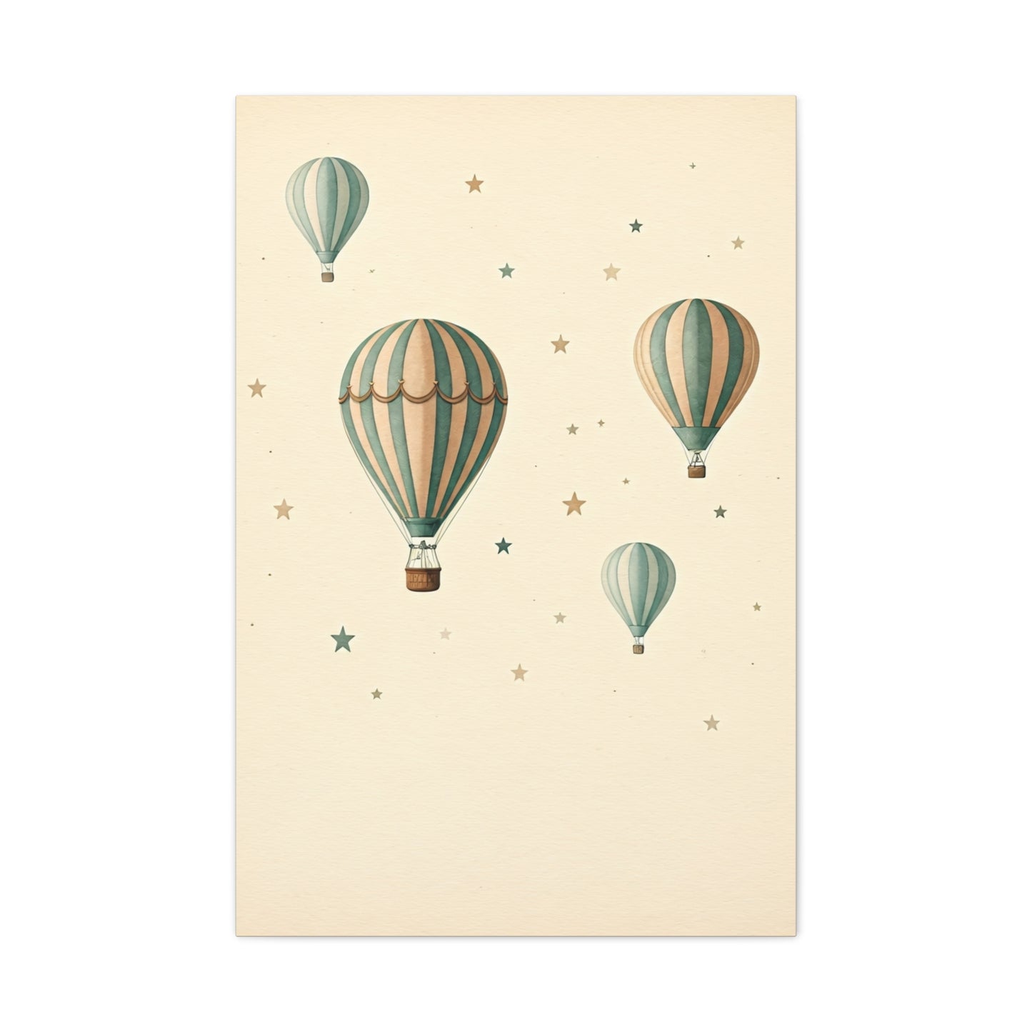 Dreamy Hot Air Balloon Nursery Wall Art & Canvas Print