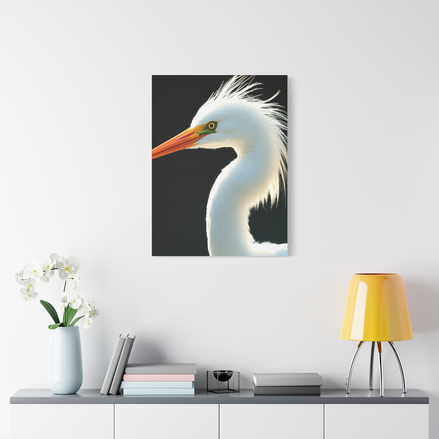 Masterpiece Egret Art Vision Wall Art & Canvas Print