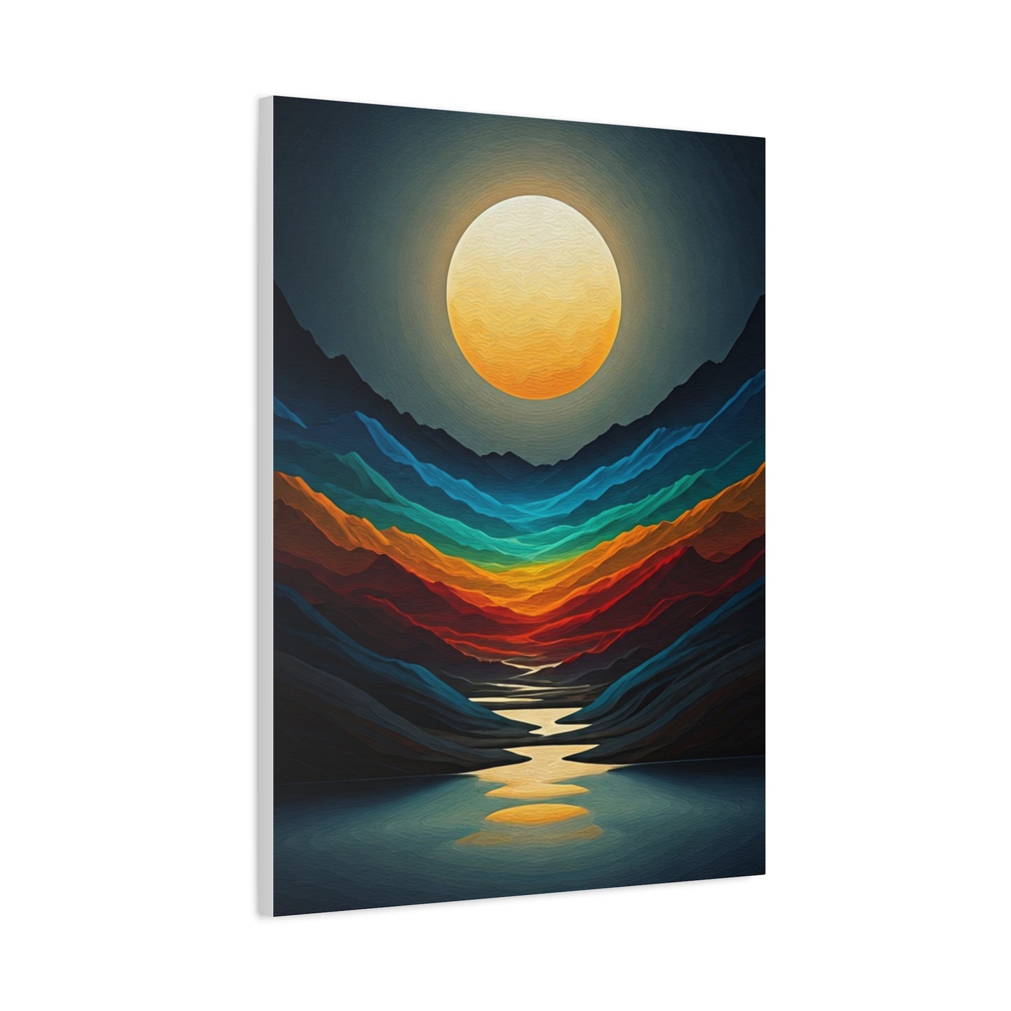 Golden Moon Valley Glow Wall Art & Canvas Print