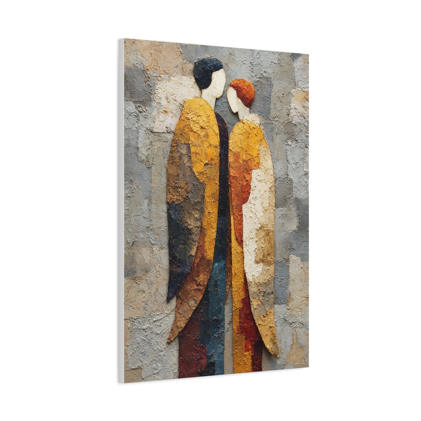 Textured Golden Figures Unity Wall Art & Canvas Print
