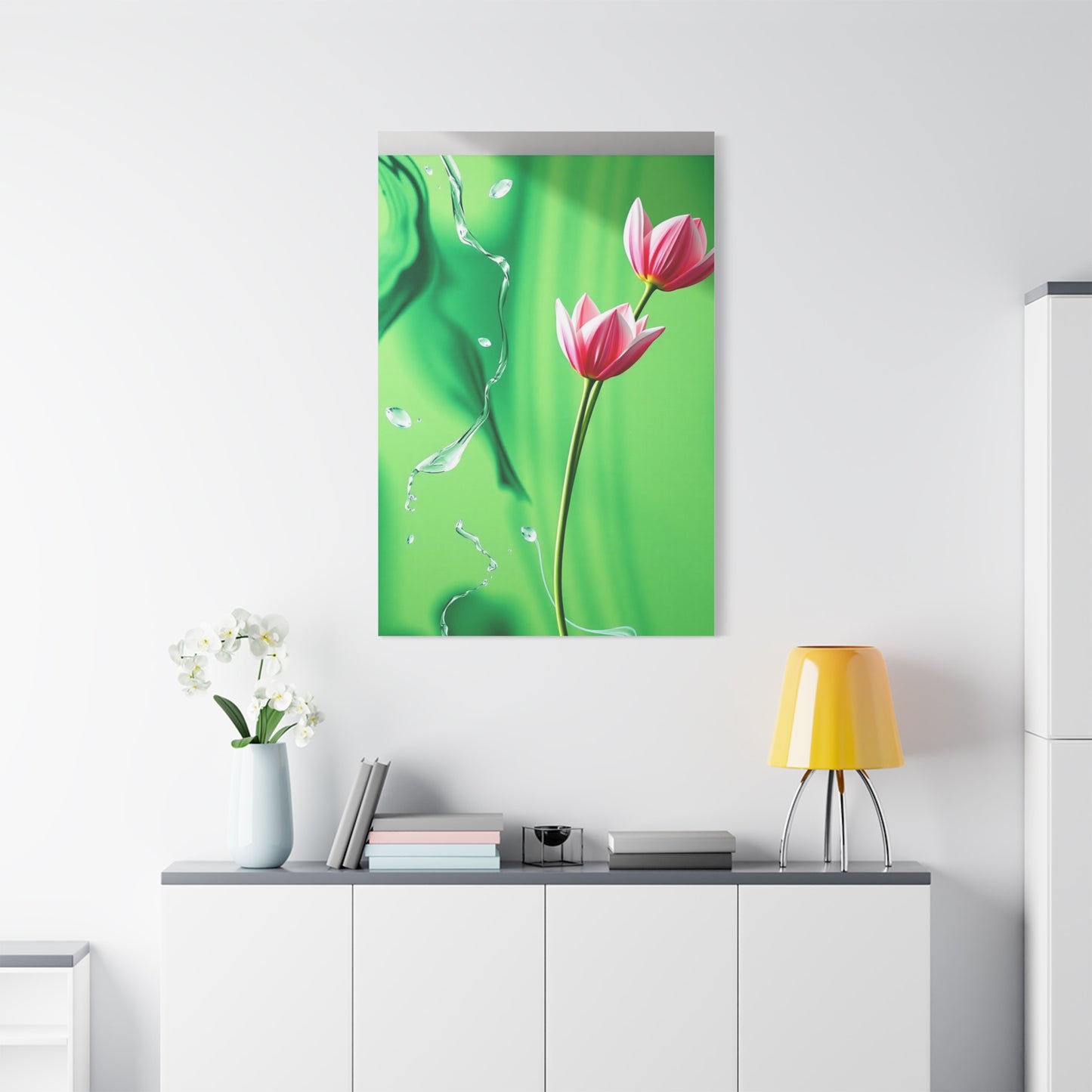 Supreme Green & Pink Canvas Art Collection Wall Art & Canvas Print