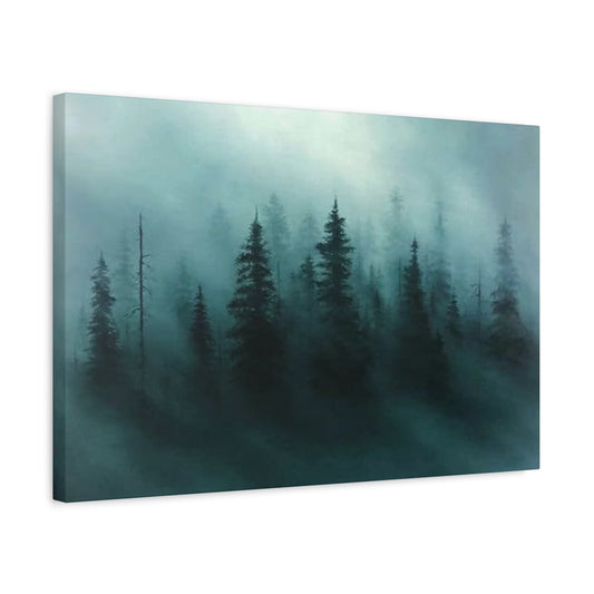 Foggy Pine Trees Tropical Forest Wall Art & Canvas Prints