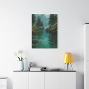 Emerald Mountain Lake Serenity Wall Art & Canvas Print