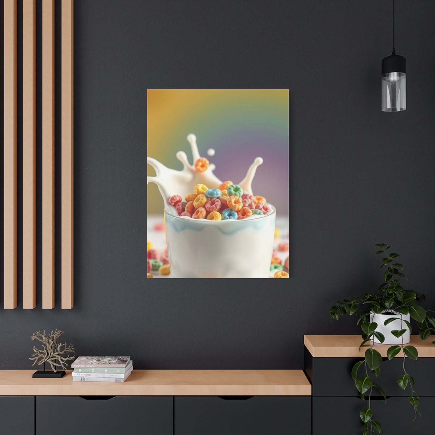 Fruit Loops in Milk Art Premium Canvas 18 Wall Art & Canvas Print