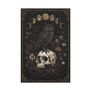 Gothic Occult Owl Skull Composition Wall Art & Canvas Print