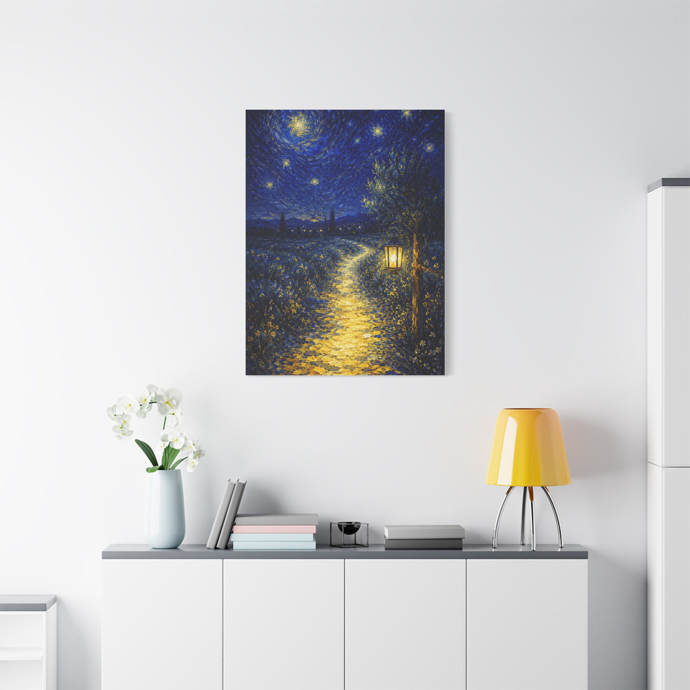John 8:12 Lantern Path Scripture Wall Art & Canvas Print