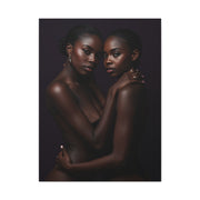 Intimate Dual Portrait Embrace Wall Art & Canvas Print