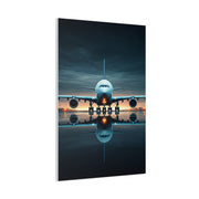 Runway Jet Reflection Wall Art & Canvas Prints