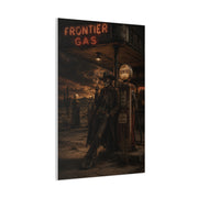 Frontier Gas Station Skeleton Outlaw Wall Art & Canvas Print